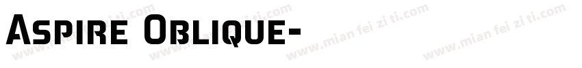 Aspire Oblique字体转换